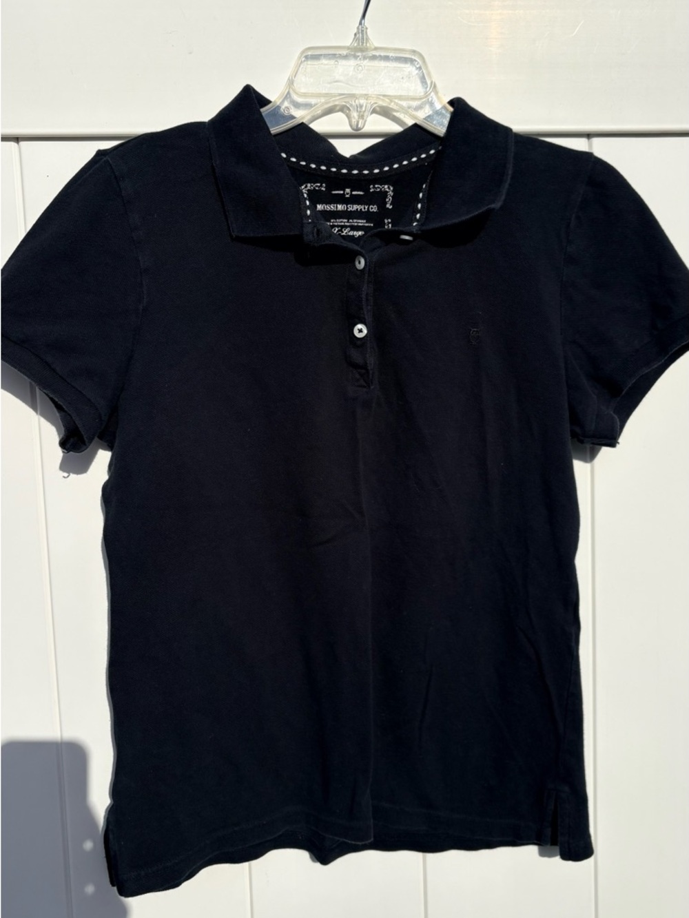 Mossimo supply co- preppy Polo black short sleeve button up - size XL